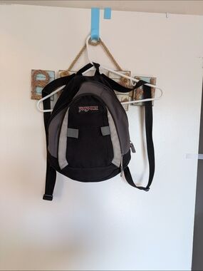 Jansport Unisex Black and Gray Compact Everyday Backpack